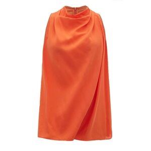 MOTF PREMIUM Lyocell Draped Cowl Neck Flowy Top Coral | XS | NWT